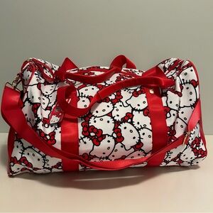 Hello Kitty Large Duffle Bag Red and Black